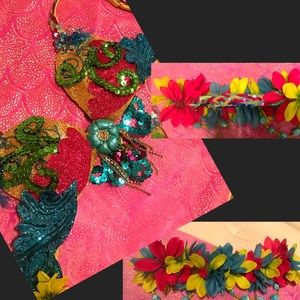 Edc Crazy Daisy Rave bra and head piece